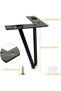 Set of four 15cm hairpin-style table legs, black metal coffee table legs with screws, industrial-style furniture legs, suitable for coffee tables... - 2