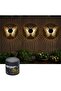 2-pack outdoor solar wall lights, waterproof metal pattern, butterfly projection