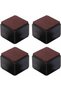 A set of 4 self-adhesive carbon steel furniture riser pads - 50mm high, suitable for beds, sofas, wardrobes - black squares