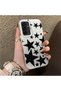 Samsung Galaxy A17 4G/5G Compatible High-Quality Flat Print Black Star Pattern Cool Silicone Case