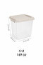 5Lt Lockable Lid Organizer Box - Deep Elora Organizer Storage Box for Inside the Cabinet Beige - 5