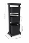Wheeled Bathroom Organizer - Towel Storage Bathroom Organizer with 3-Tier Adjustable Shelves Beige - 5