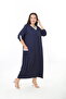 Women's Lycra Viscose Striped Plus Size Dress - 2