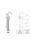 Gold Floor-Standing Bathtub Mixer - 2