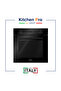 فرن Kitchen Pro بلت إن كهرباء 60 سم أسود، سعة 66 لتر، 7 وظائف، مروحة توزيع، شواية، تبريد - KP 606B/EL-M