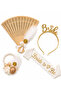 Bachelorette 4 Piece Party Set Bride to Be Gold Color - 2