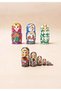 Russian Doll Art 10-Piece Wooden Matryoshka Set & Handmade Decorative Gift Figurine, Authentic Living Space Home & Office Decor Special Series - 6