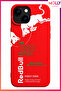 غطاء حماية من السيليكون المخملي باللون الأحمر مع نمط The Red Edition لهاتف iPhone 15 PLUS