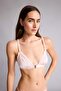 Lace Detailed Satin Coverless Padless Underwireless Bralet G1139Ax26Au - 3