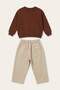 Crew Neck Embroidered Sweatshirt Flexible Waist Pants 2-Piece Set Baby Boy I0701A526Au - 2