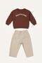 Crew Neck Embroidered Sweatshirt Flexible Waist Pants 2-Piece Set Baby Boy I0701A526Au