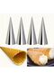 A set of 20 stainless steel cone molds – baking molds for making cream cones, puff pastry desserts, and waffle cones. - 5
