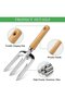 Aluminum Mini Gardening Hand Trowel with Wooden Handle, graduated scale shovel for planting & weeding. - 5