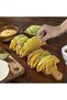 Taco holders, 1 piece bamboo - holds 8 tacos each, multifunctional food stands for tortillas, burritos, charcuterie - 3