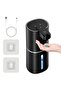 380ml Black Automatic Sensor Soap Dispenser, Wall-Mounted Rechargeable Electric Liquid Dispenser with 4 Adjustable Speeds