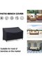 Three-seater garden bench cover - 420D Oxford cloth, tear-resistant, UV-resistant, garden sofa cover, 163x66x89 cm - 4