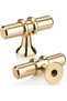 10 gold-tone T-shaped drawer handles, kitchen furniture handles, single-hole cabinet door handles, suitable for kitchens, bathrooms, and bedrooms.