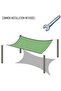 Green shade netting, rectangular shade sails, shade fabric - sunshade netting, awnings, for patios, greenhouses, and courtyards (3m x 3m / 9.8ft x... - 2