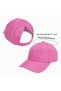 Kids' baseball cap with sun visor and ponytail hole - a sun-protective cotton beach cap suitable for little girls and children (2-8 years old), blue. - 4