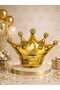 30 Inch Gold King Crown Foil Balloon Helium Compatible Large Size Crown Balloon Birthday Party Decoration