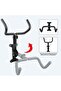 Bicycle wall mount - Adjustable distance foldable bicycle storage rack - Suitable for mountain bikes, road bikes, and e-bikes - Space-saving black - 5