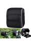 Bicycle handlebar bag, waterproof frame bag, large capacity, easy to install, compact front storage for bikes (black, 19x14 cm).