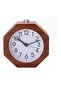 Wooden alarm clock, silent with digital wake-up, backlit, snooze function, battery powered, suitable for heavy sleepers in the bedroom (brown).