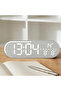 Digital Alarm Clock Large Screen Snooze 4-Level Dimming Date Day Display Modern Electronic Clock for Living Room Bedroom Grey - 3