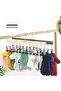 Multifunctional wooden hat rack and sock clip with 12 clips - 3