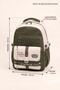 Water Resistant Satin Fabric Unisex Multi-Compartment Middle School,High School School Backpack Travel Bag - 2