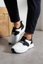 Ares Men's Black and White Lace-Up Lightweight Orthopedic Eva Sole Knitwear Walking Casual Sneaker Sports Shoes - 3