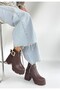 Pinma Brown Leather Heeled Boots - 2