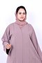 * Elegant Nida Abaya with Geometric Diamond Embroidery & Matching Hijab - 7
