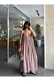 Drawstring Strap Casual Dress - Salmon - 3