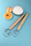 3-Piece Danish Type Dough Whisk - Stainless Steel Flour Mixer & Sourdough Mixing Wire with Wooden Handle - 3