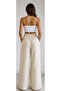 Linen Pants with Pockets and Elastic Waist at the Back - 2