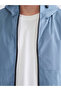 Xside Blue Standard Fit Hooded Men's Raincoat - 3