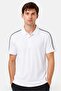 قميص بولو رجالي كلاسيكي بأكمام قصيرة للتدريب، أبيض