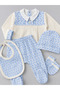 Premium Patterned 5-Piece Newborn Hospital Discharge Set – 100% Cotton (0-3 Months)