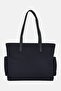 Women Brand Logo Tote Bag, Black - 2