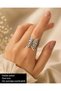 Silver Color Openwork Butterfly Figured Adjustable Women's Ring