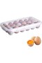 18-compartment refrigerator egg organizer, with lid, egg rack, refrigerator egg tray, egg storage container, plastic, transparent, 32 x 18 cm