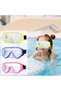 Children Swimming Goggles Ages 4-16 Nose Shield Anti-Fog Leak-Proof Diving Mask 180 Clear Field of Vision Dark Blue - 3
