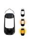 Retro LED Camping Light - One-piece design, 6-speed USB charging - White, Yellow, Flame Color