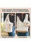 Dog and cat chest backpack, 16.14x14.96x5.51 inches, cycling and travel bag, outdoor adjustable shoulder strap (beige) - 5