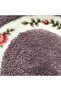 50x50cm Non-slip Bathroom Rug, Rose Pattern, Soft and Absorbent, U-shaped Floral Pattern, Bathroom and Kitchen Rug (Purple) - 3