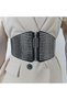Black elastic waistband, retro style, loose elastic waistband with zipper and rivets, Halloween evening dress corset. - 3