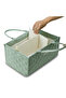 Foldable Baby Nursery Organizer Caddy with Removable Dividers & Carry Handles, Sage Green - 5