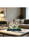 Dubai Crystal Glass Landmark Ornament, Desk Centerpiece for Home & Office. Featuring Skyscraper, Wheel & Modern Ring Design. Premium Clear Art Sculpture, Ideal Decor & Souvenir Gift. - 4