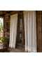 Buldan Craftsmanship Matches the Rustic Style of the Basement's Authentic Tulle Curtain Cornice. - 3